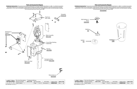 Diagram Diagram and Parts List for HMD300MR-220TL  Hamilton Beach Drink Mixer
